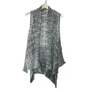 Anthropologie Moth Waterfall Cardigan Vest | Gray | SZ‎ XS/S | Boho Hippie